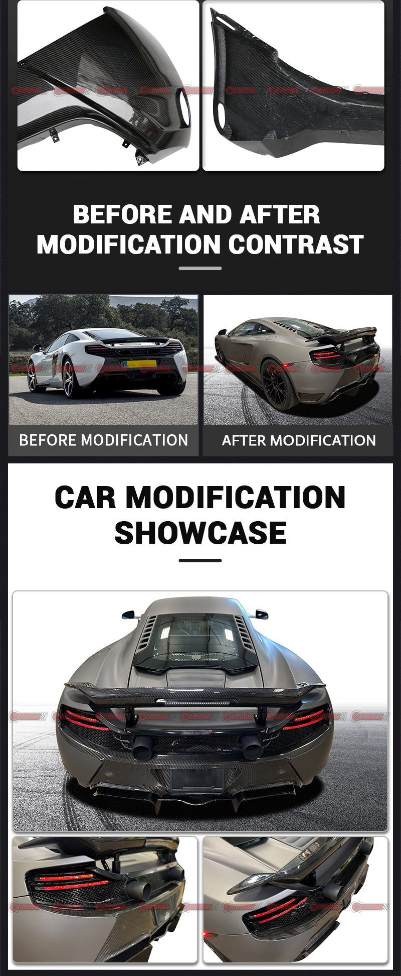 보스타이너 맥라렌 mp4 650s 리어 립