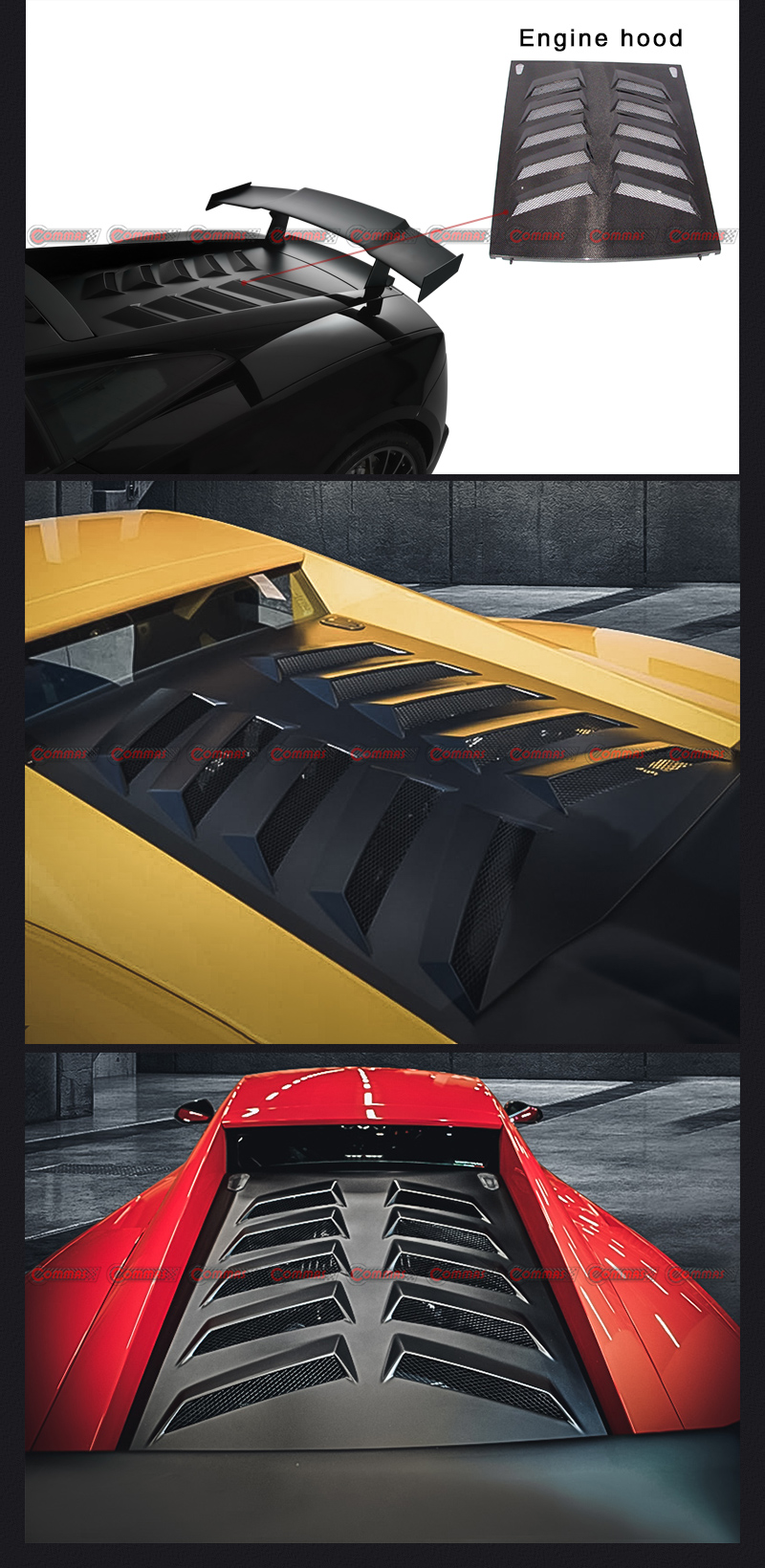 st 스타일 Lambroghini Gallardo 후면 트렁크 후드