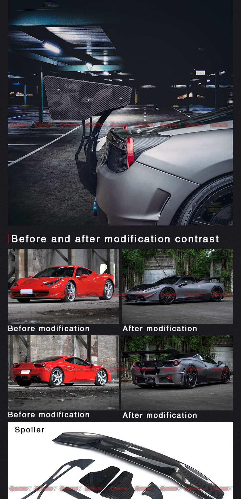 f458 svr 리어 스포일러