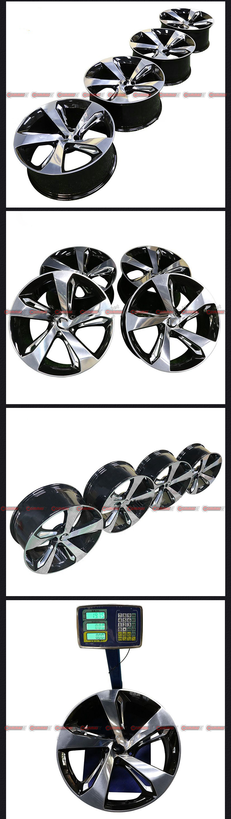 구부러진 벤테이가 휠 림