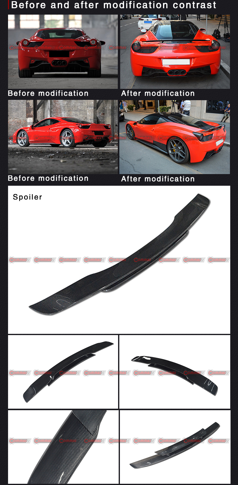 페라리 458 노비텍 리어 스포일러