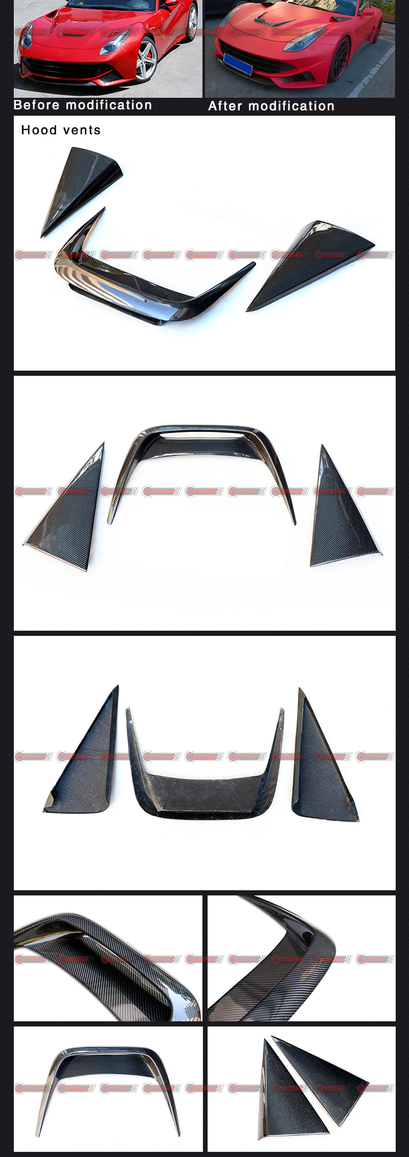  페라리 F12용 후드 벤트