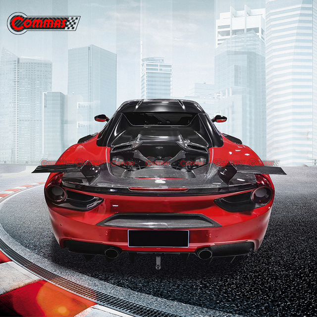 페라리 488용 Mansory 스타일 탄소 섬유 리어 스포일러 윙