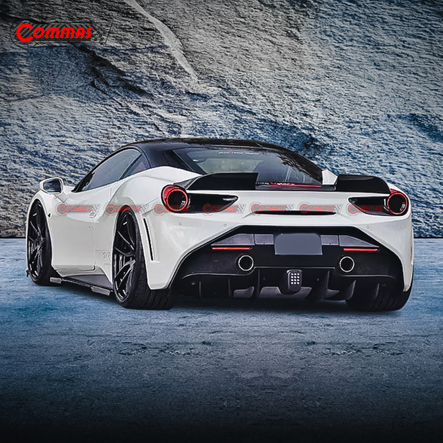 페라리 488용 SVR 스타일 탄소 섬유 리어 스포일러