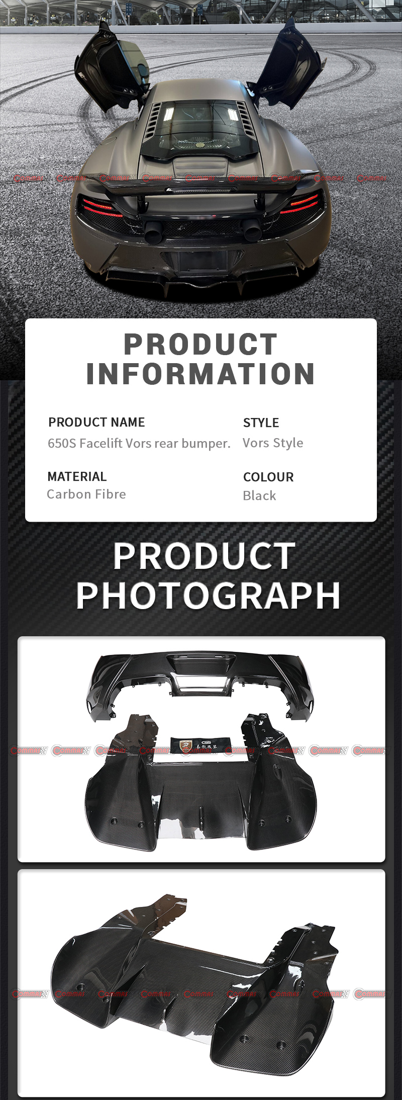 vorsteiner mclaren mp4 650s 리어 디퓨저