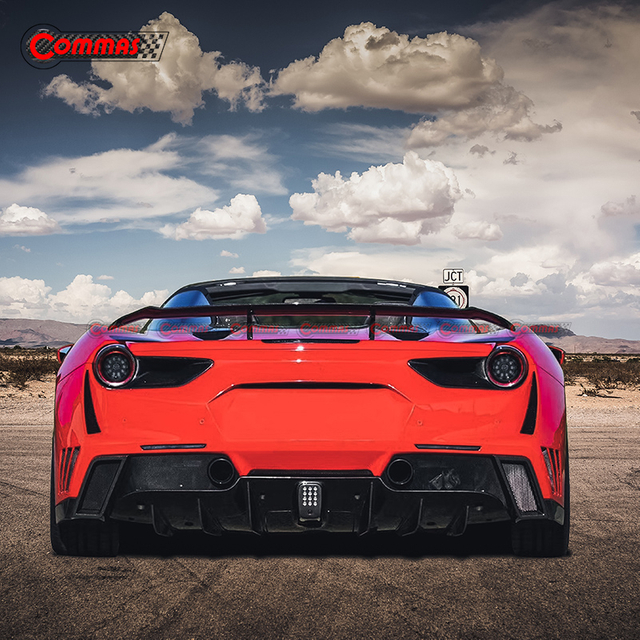 Ferrari 488 GTB용 Novitec Ross 스타일 탄소 섬유 리어 스포일러