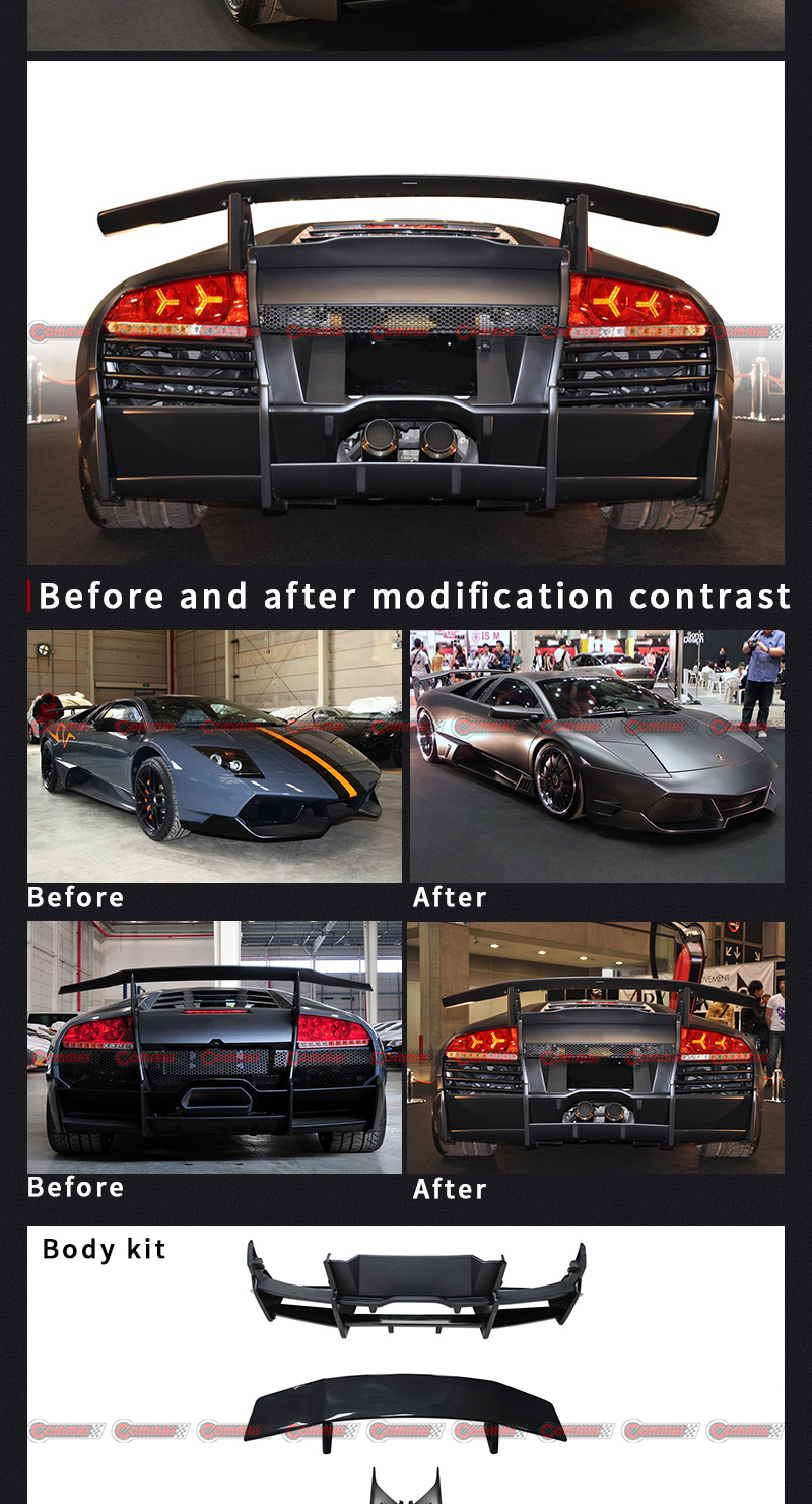 베일사이드 스타일 바디 키트 Lambroghini Mercielago