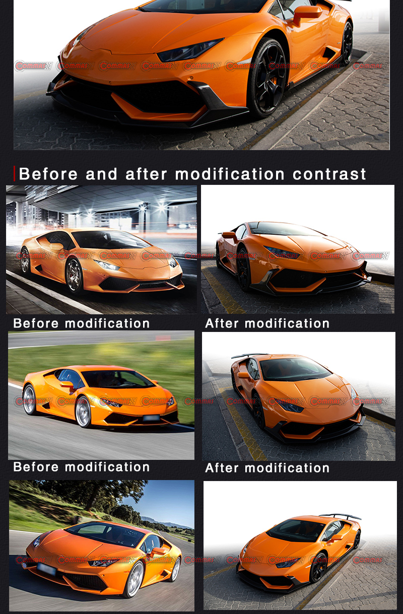 람보르기니 우라칸 Lp610 탄소 섬유 프론트 립