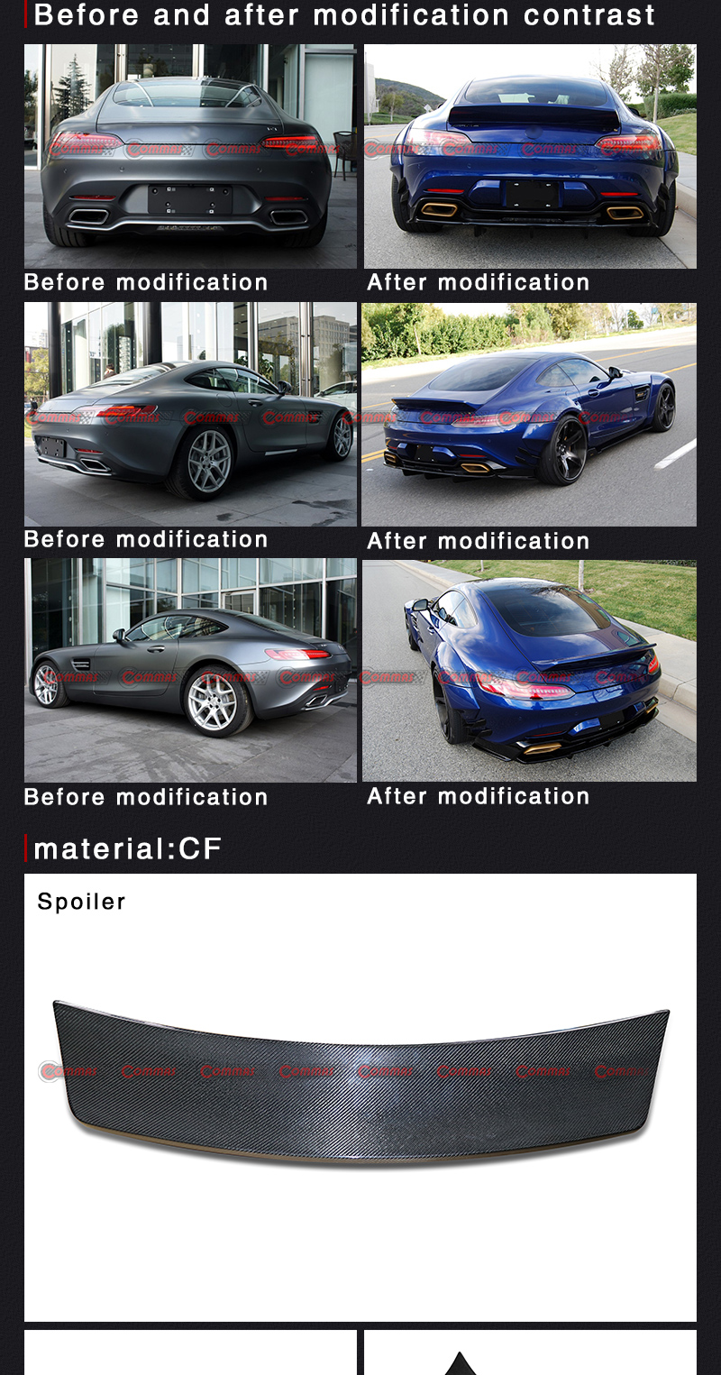 pd 스타일 리어 스포일러 메르세데스 벤츠 amg gt