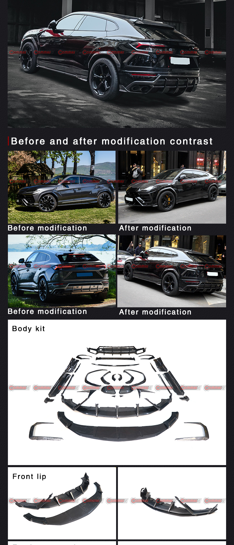 Lambroghini Urus를 위한 탑카 스타일 바디킷