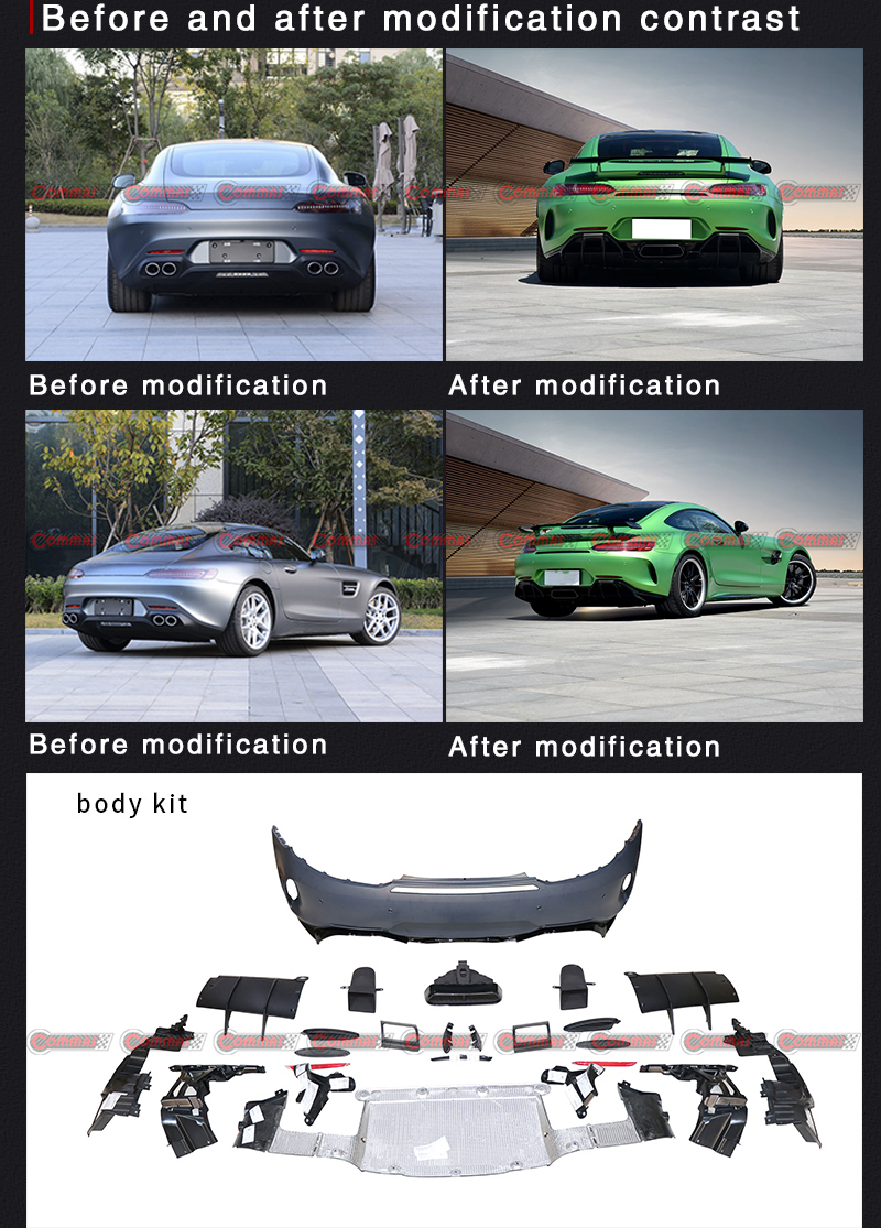 GTR 스타일 리어 범퍼 메르세데스 벤츠 AMG GT