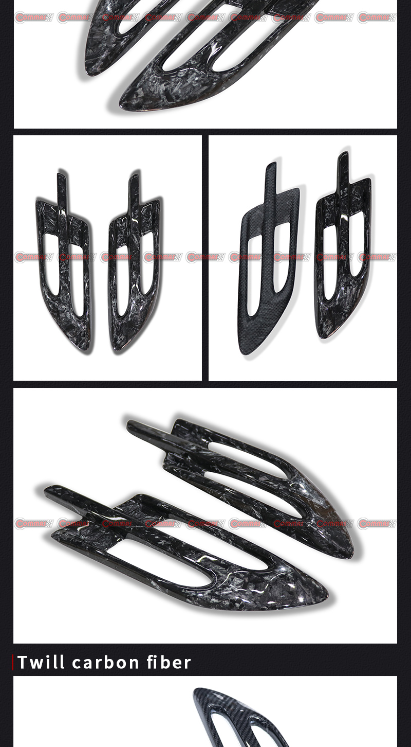 탄소 섬유 측면 에어 벤트 펜더 트림