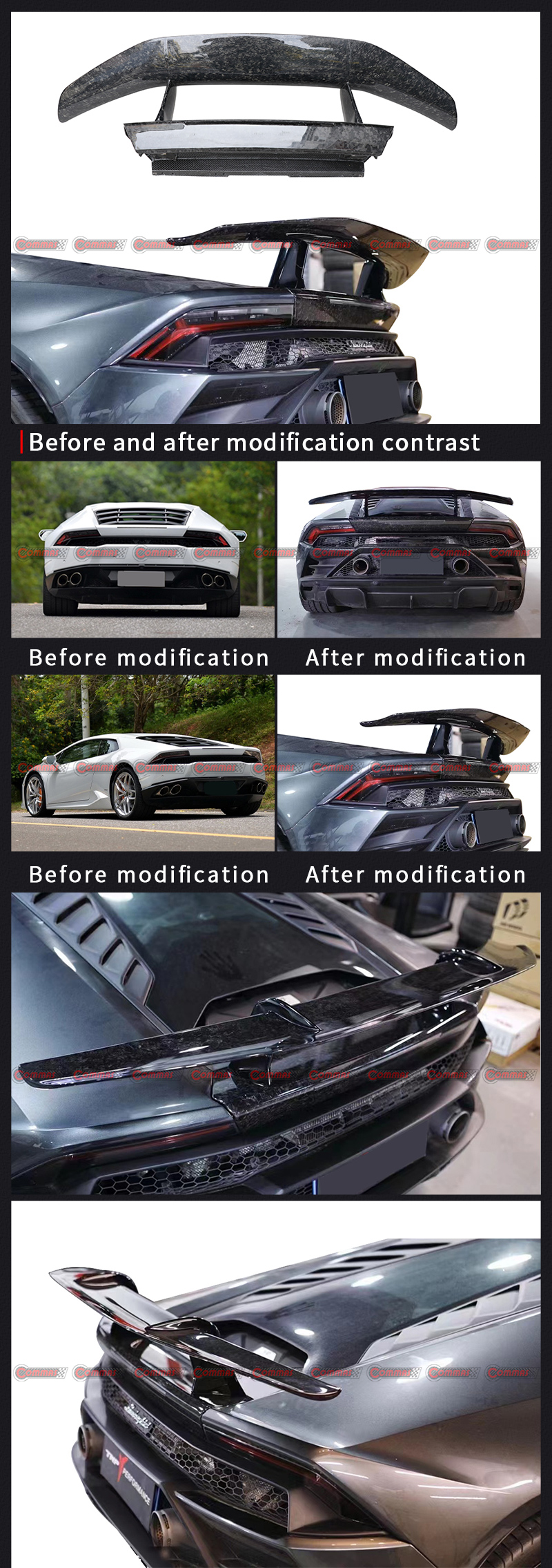 람브로기니 우라칸 LP610 퍼포만테 리어 윙